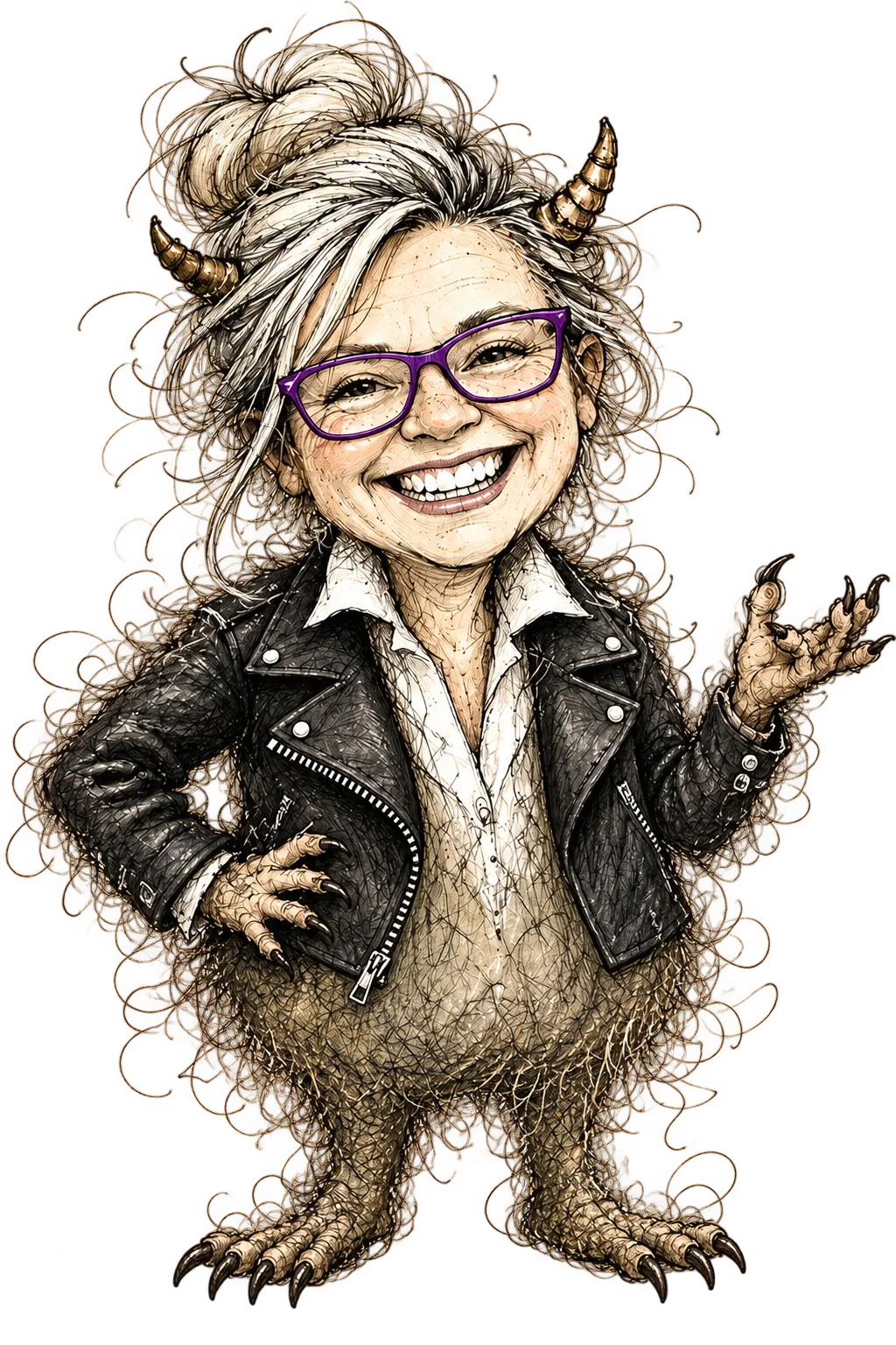Illustrated portrait of Debbie Jenkins
